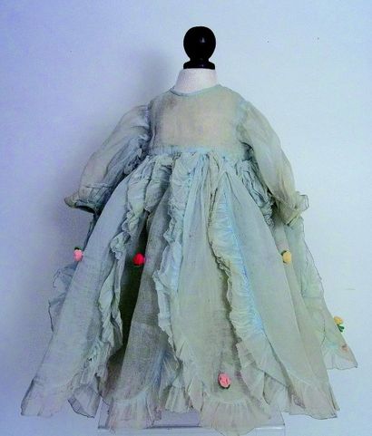 null Originale robe pour poupée italienne en feutrine, réalisée en toile de coton...