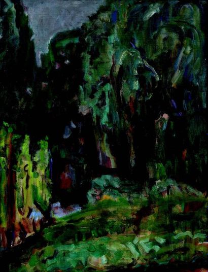 Vladimir NAIDITCH (1903-1980) Hommage à Claude Monet, huile sur toile, monogrammée...