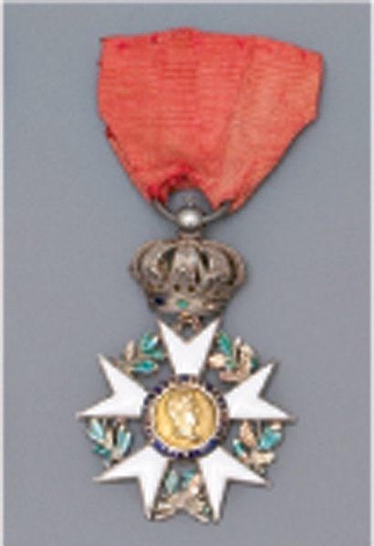 null Légion d'honneur 3e type . Chevalier Ier Empire. 37 mm. Argent et or, poinçon...