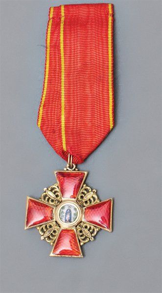 Croix de l'ORDRE de SAINTE ANNE 3e classe,...