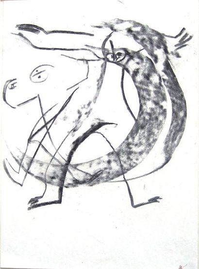 Alexandra KORSAKOVA (1904-1990) Danse, mine de plomb sur papier, 25 x 21 cm 