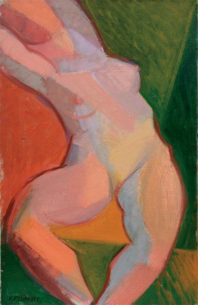 Nicolas POLIAKOFF (1899-1976) Nu féminin, huile sur toile, signée en français en...