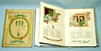 null Deux rares Almanach illustrés par Kate GREENAWAY (1883 et 1888) Bon état . Format...