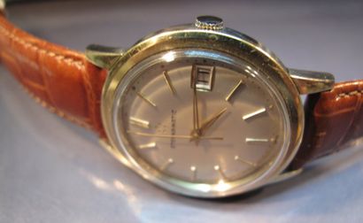 ETERNA MATIC montre automatique en or et acier sur bracelet cuir