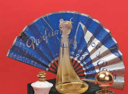 null Bourjois « Soir de Paris » (1929) Rare éventail publicitaire parfumé en papier...