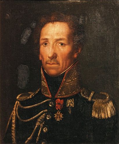LAFOND (XIXe siècle) Portrait d'un officier supérieur du Second Empire Huile sur...