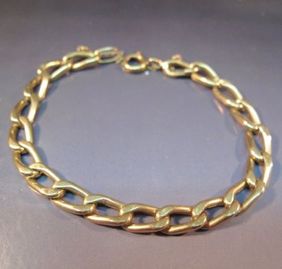 null Bracelet en or jaune maille gourmette. Poids: 9.60g