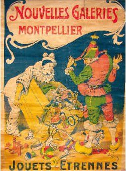 Belle grande affiche « Montpellier Jouets...
