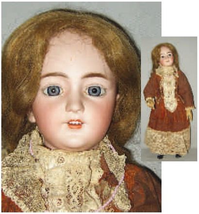 null Exceptionnelle poupée femme de fabrication allemande avec tête en biscuit coulé...