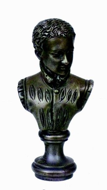 null Sceau en bronze représentant Henry de Navarre à l'âge de 4 ans d'après la sculpture...