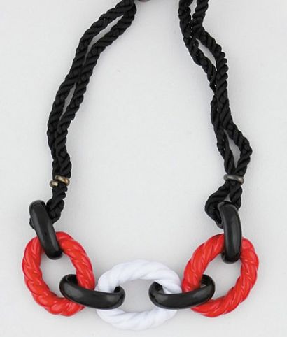 Yves Saint Laurent « Cordages » - (années 1980) Rare collier de défilé composé de...