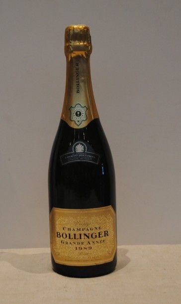 null 1 bout CHAMPAGNE BOLLINGER SOUS COFFRET GRANDE ANNEE 1989