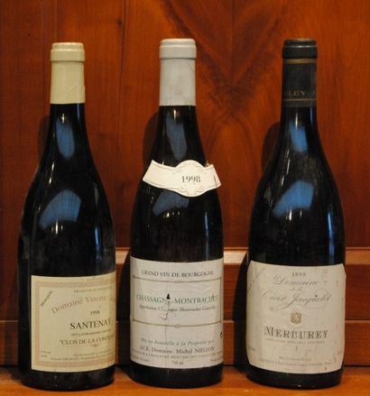 null 3 BTS DONT Santenay 1998 Grand Vin de Bourgogne, Chassagne Montrachet 1998,...