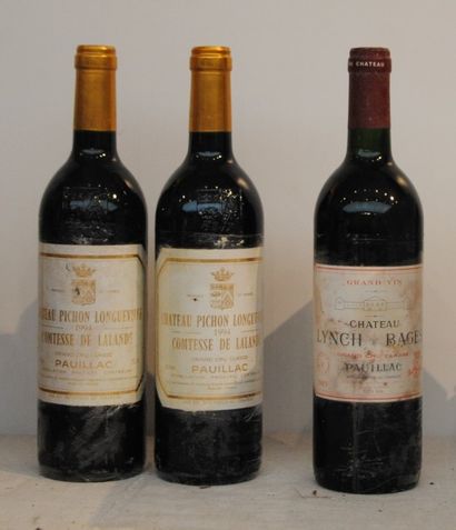 null 3 bout 1 CHT LYNCH BAGES 1989, 2 CHT PICHON COMTESSE 1994