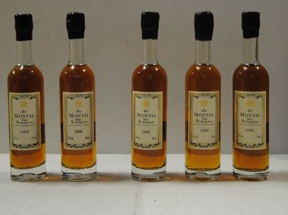 null 5 flac DE 20CL BAS ARMAGNAC DE MONTAL 1/1989, 1/1990, 1/1991, 2/1992