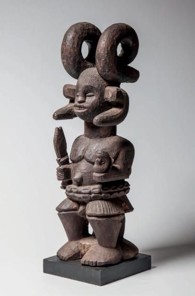 null IBO, Nigéria. Cette figure anthropomorphe «Ikenga» de la vallée de l'Anambra...