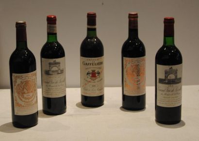 null 5 bout 1 CHT LEOVILLE LAS CASES 1978, 1/1976 (NTLB), 1 CHT LA GAFFELIERE 1978,...