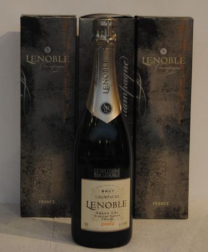 null 3 bout CHAMPAGNE "B d B" GRAND CRU LENOBLE AVEC ETUI 2002