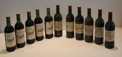 null 11 bout 5 CHT MONROZE BDX SUP 1976, 6 LA FLEUR BERLIERE ST EMILION 1986 (niveaux...