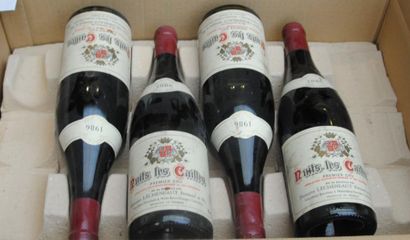 null 10 bout NUITS LES CAILLES MISSEREY 1986 (NLB, ETIQ LEG TACHEES)