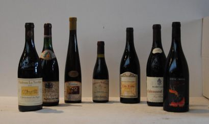 null 7 flac 1 HERMITAGE "LA CHAPELLE" JABOULET 1987, 1 CHATEAUNEUF PERRIN "LES ISNARDS"...