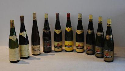 null 10 bout 2 TOKAY PINOT GRIS TRIMBACH 1990 ET 2008, 1 RIESLING TRIMBACH 1991,...