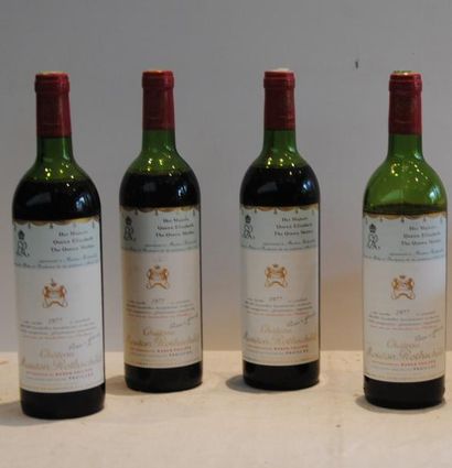 null 4 bout CHT MOUTON ROTHSHCILD 1977 (1 MI EP, 2 BAS EP, 1 VIDANGE)