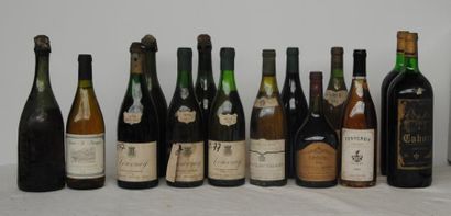 null 14 bout 1 CASSIS (FONT CROIX) 2000, 1 TOURAINE GAMAY BLANC CHT QUERBOIS 1996...