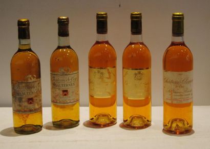 null 5 bout 1 CHT CLIMENS 1989, 2 CHT SUDUIRAUT 1988, 2 CHT DU COYE ENCLAVE D'YQUEM...