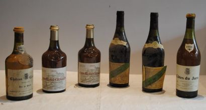 null 6 bout 3 CÔTES DE U JURA MACLE 1986 ET 1993, 3 CHT CHALON COURBET 1983 ET MACLE...