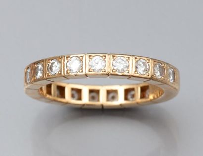 CARTIER Alliance diamants en or jaune 750°/00 (St Bernard), sertie de diamants taille...