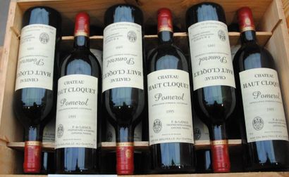 12 bouteilles Château Haut Cloquet Pomerol...