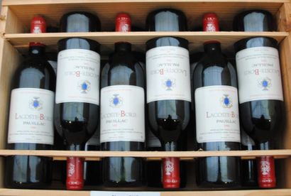 12 bouteilles Château Lacoste Borie Pauillac1995...