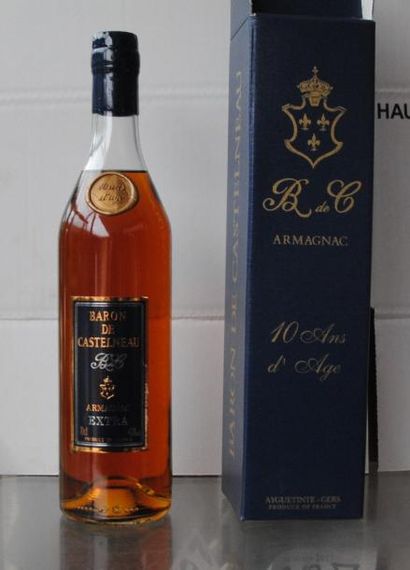 null 6 bouteilles d' Armagnac Baron de Castelneau 10 ans