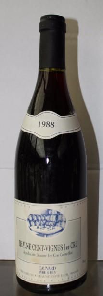 null 12 bouteilles de Beaune Cent Vignes Cavard 1988 