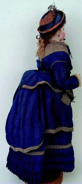 null "LILY" Très belle poupée parisienne avec tête en biscuit pressé pivotante sur...