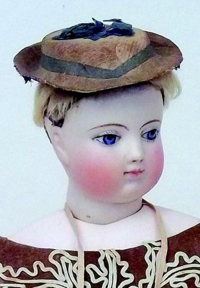 null "Mademoiselle Louise" belle poupée parisienne par Adélaïde Calixte HURET, tête...