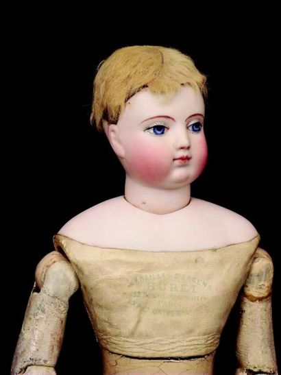 null "Mademoiselle Louise" belle poupée parisienne par Adélaïde Calixte HURET, tête...
