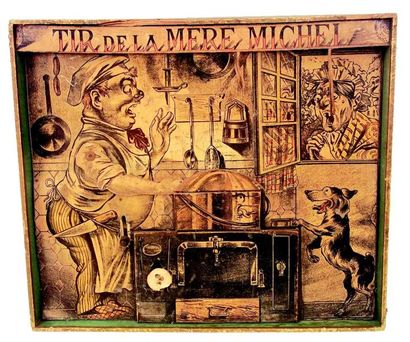 null «Tir de la Mère MICHEL» jeu de tir mécanique
Format: 43x37 cm.