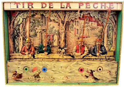 null «Tir de la Pêche» jeu de tir avec cinq cibles. Il manque les fils de cannes...