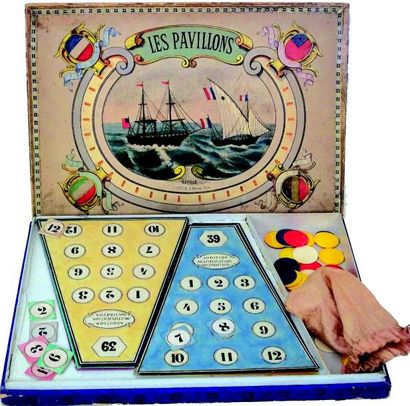 null «Les Pavillons» jeu de loto complet dans la boîte d'origine
Format: 34x24 cm....