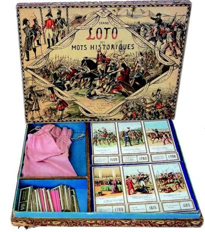null «Loto des Mots Historiques» Complet en 12 cartons. Fabrication française de...