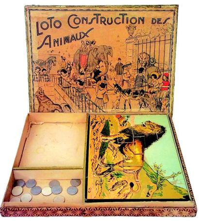 null «La construction des Animaux», Loto puzzle (une seule pièce manquante sur une...