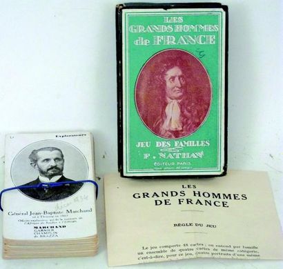 null «Les Grands Hommes de France», jeu de cartes de la maison Fernad NATHAN + un...