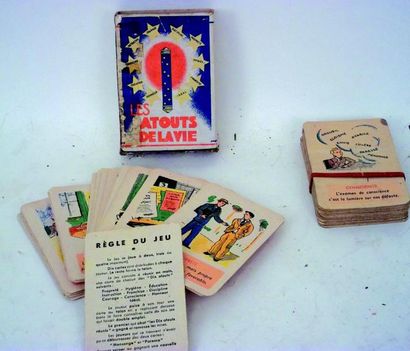 null «Les ATOUTS de la Vie» jeu de cartes complet avec la règle du Jeu + autre jeu...