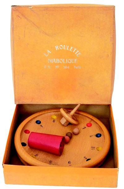 null «La Roulette Diabolique» jeu de roulette avec toupie et billes, fabrication...