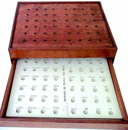 null «Le Mnémophore» en bois avec 12 cartons (incomplet)
Format: 32x39x10 cm.