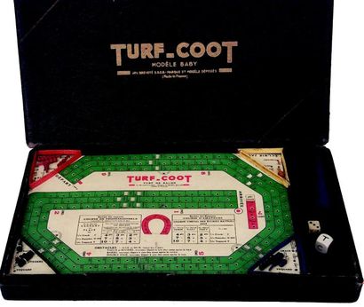 null «Turf-Coot» modèle BABY, manque quelques pions et la règle du jeu
Format; 37x22...