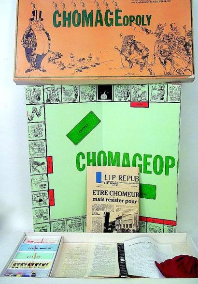 null «CHOMAGEOPOLY» jeu réalisé par les ouvriers de LIPP
Format: 65x38 cm.