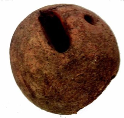 null Grande boule en bois du jeu «QUILLES DE NEUF» -ou (Quilles de 9).